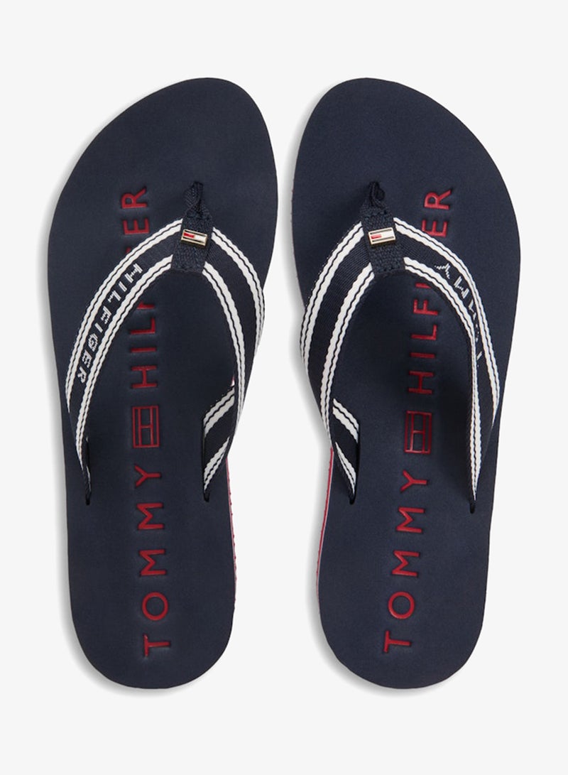 TOMMY HILFIGER Webbing Strap Signature Flip-Flops - Image 5